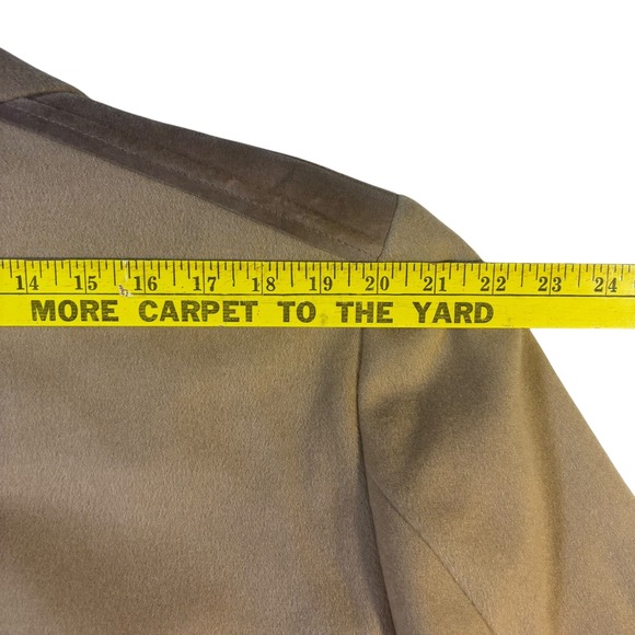 Tallia Mens Overcoat Beige Wool‎ Blend Velvet Trim Long Coat Winter Outerwear XL - Picture 14 of 16